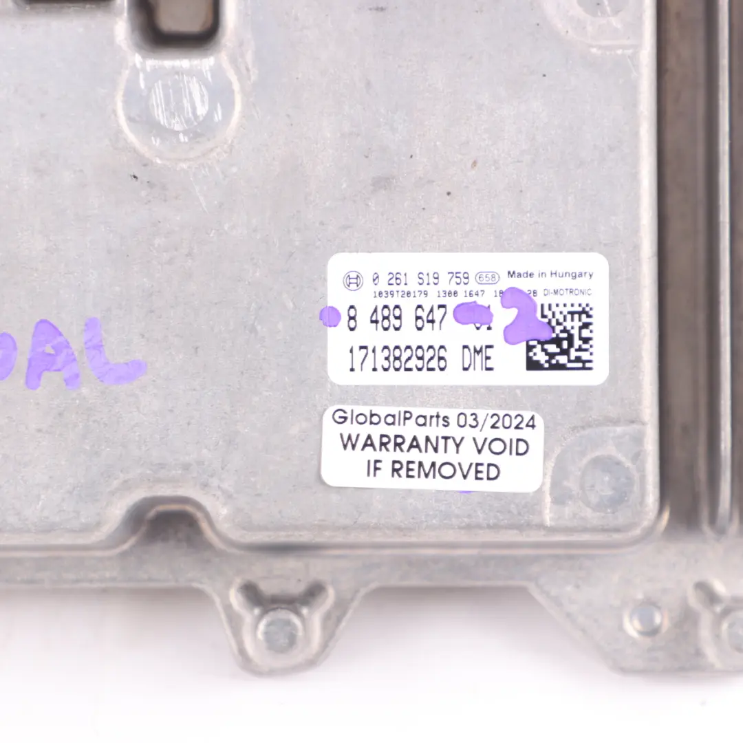 Mini Cooper F55 F56 B38 1.5 136HP Engine ECU Kit DME 8489647 BDC Key Manual