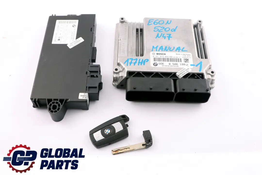 BMW 5 Series E60 E61 LCI 520d Diesel N47 Engine ECU Kit DDE CAS 3 Key 8506199