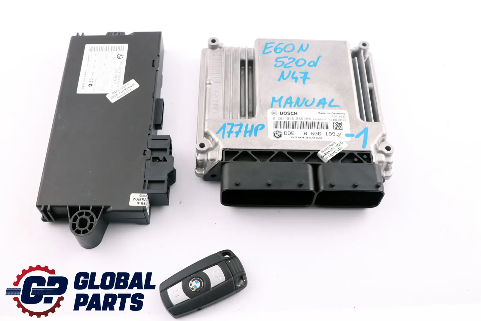 BMW 5 Series E60 E61 LCI 520d Diesel N47 Engine ECU Kit DDE CAS 3 Key 8506199