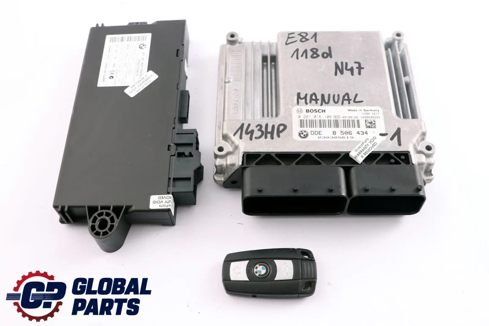 BMW 1 3 Series E81 E87 E90 LCI 118d 318d N47 ECU Kit DDE CAS 3 Key 8506434