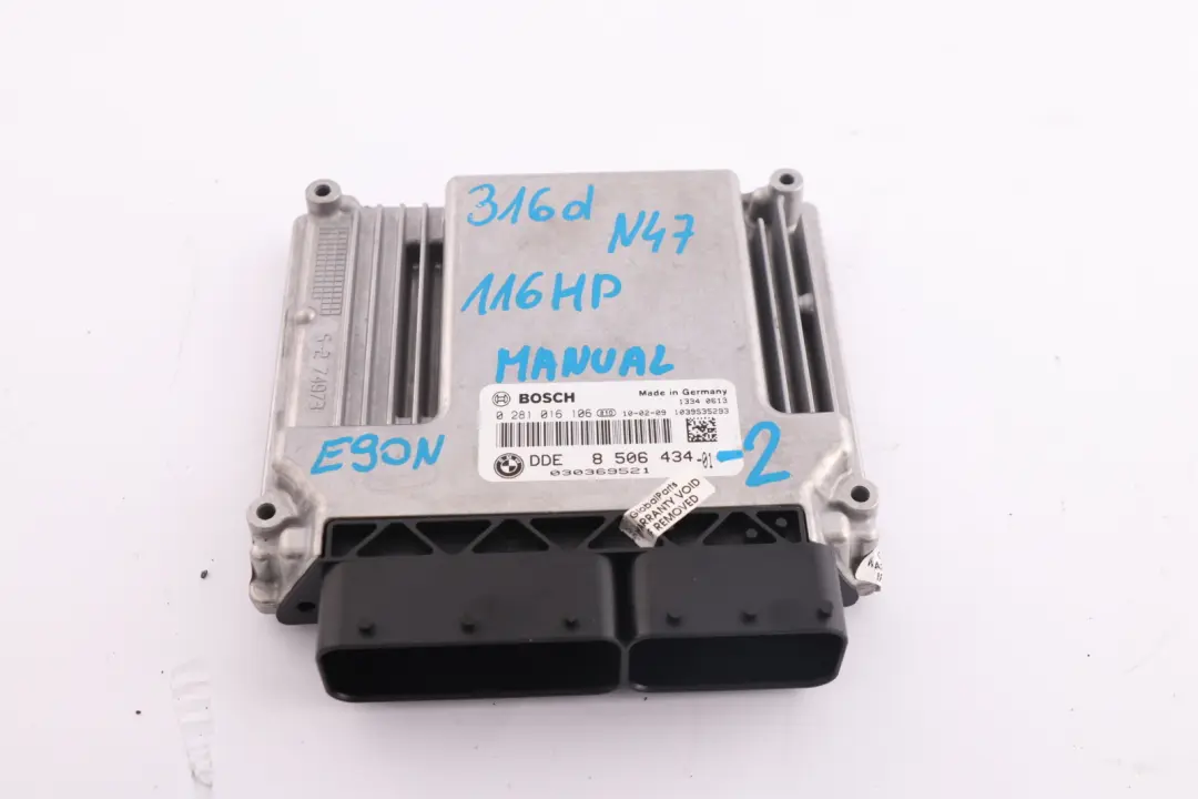 BMW 1 3 Series E81 E87 E90 LCI 116d 316d N47 ECU Kit DDE CAS3 Key 8506434 Manual