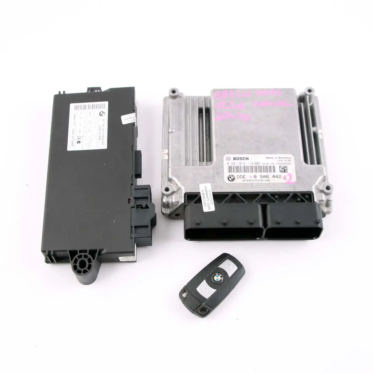 BMW E81 E87 LCI 123d Petrol N47S 204HP ECU Kit DDE 8506442 + CAS3 + Key Manual