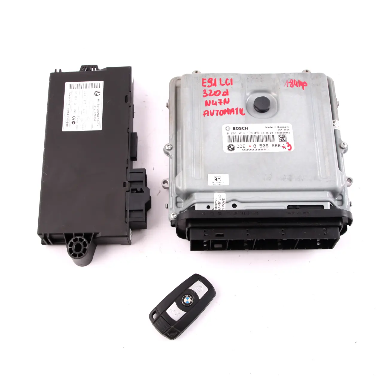 BMW E90 E91 LCI 320d N47N 184HP ECU Kit DDE 8506566 CAS3 + Key Automatic