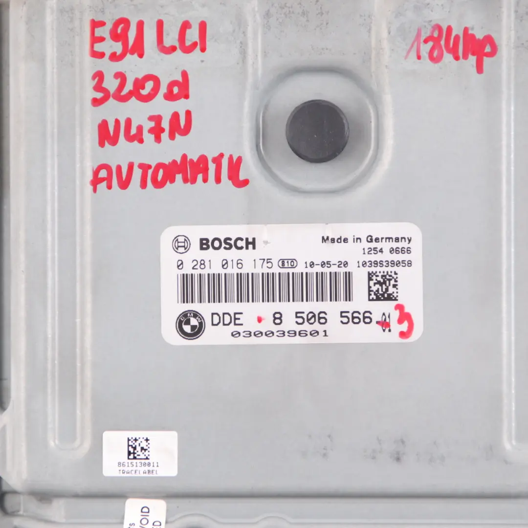 BMW E90 E91 LCI 320d N47N 184HP ECU Kit DDE 8506566 CAS3 + Key Automatic