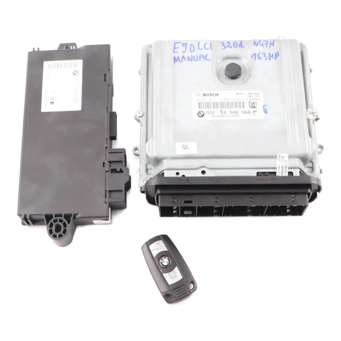 BMW E90 E91 LCI 320d N47N 163HP Engine Unit ECU Kit DDE 8506566 CAS3 Key Manual