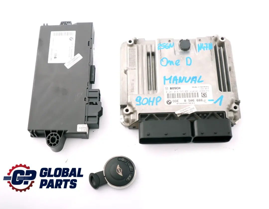 Mini One R56 LCI 90HP N47N Diesel Engine ECU Kit DDE CAS 3  Key 8506666