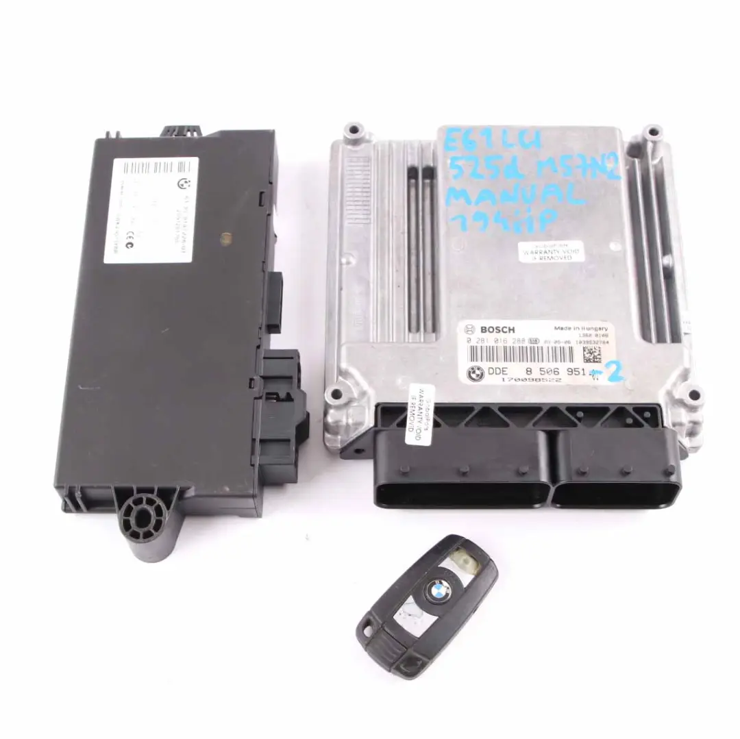 BMW E60 LCI E90 325d 525d M57N2 ECU Kit Basic Control Unit DDE 8506951 CAS3 Key