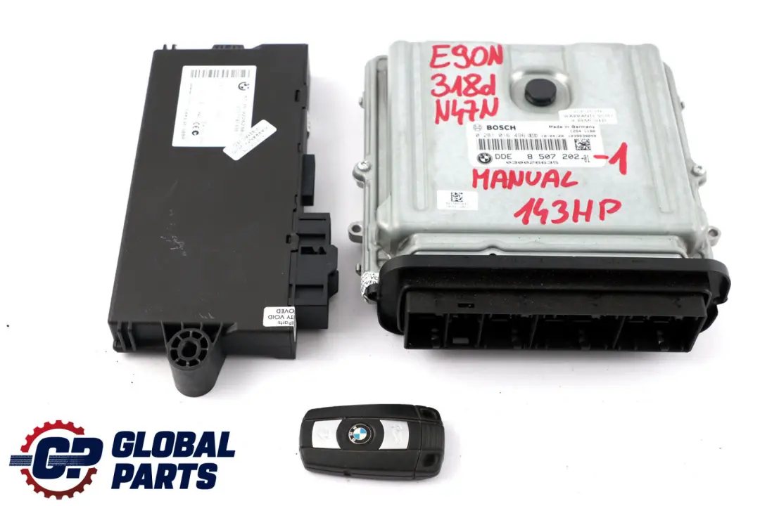 BMW E90 E91 LCI 318d N47N 143HP ECU Kit DDE 8507202 CAS3 Schlüssel Handbuch