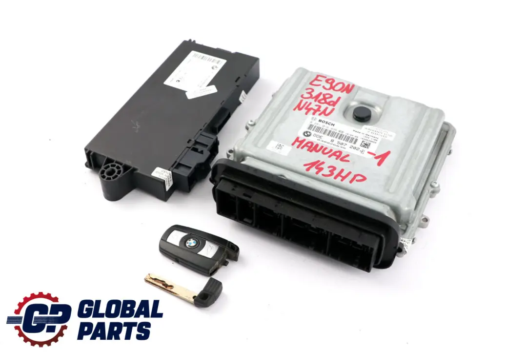 BMW E90 E91 LCI 318d N47N 143HP ECU Kit DDE 8507202 CAS3 Schlüssel Handbuch