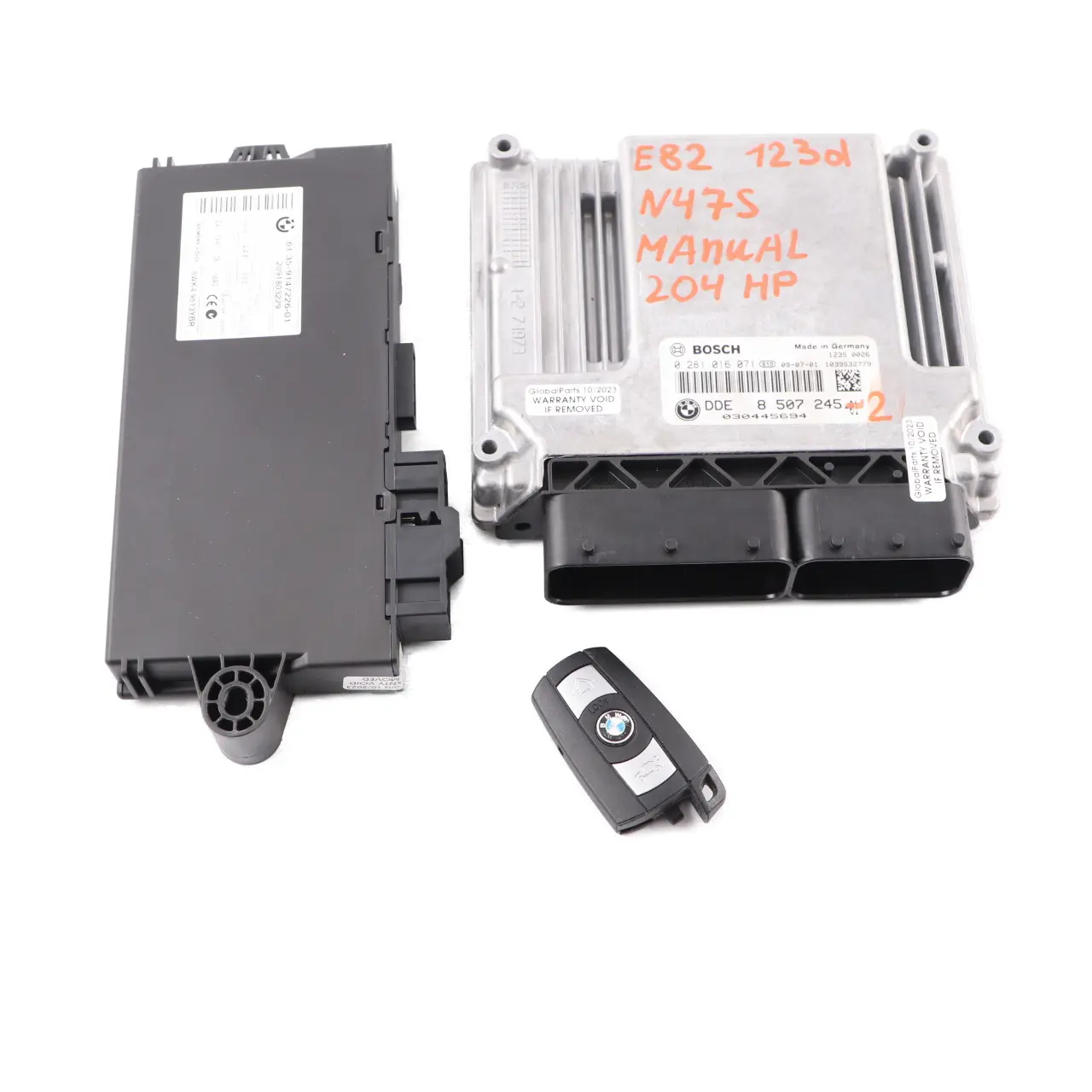 BMW E81 E82 E87 LCI E88 123d Engine N47S ECU Kit DDE 8507245 CAS3 + Key Manual