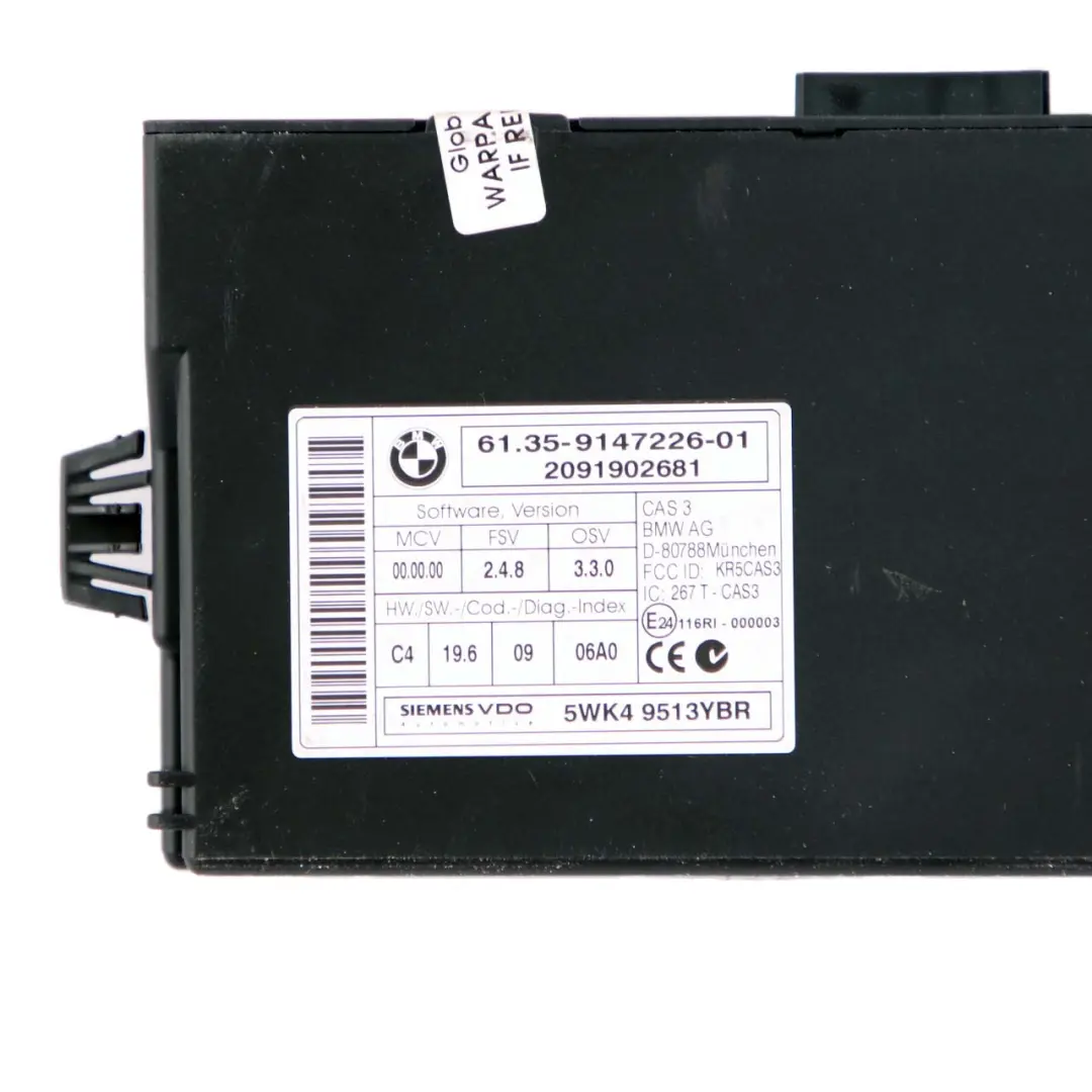 BMW E60 LCI E90 325d 525d M57N2 197HP ECU Kit DDE 8509034 CAS3 Key Manual