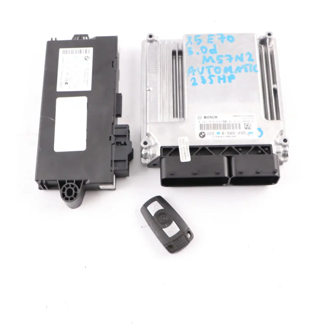 BMW X5 E70 3.0d M57N2 235HP Engine Module ECU KIT DDE 8509035 CAS3 + Key