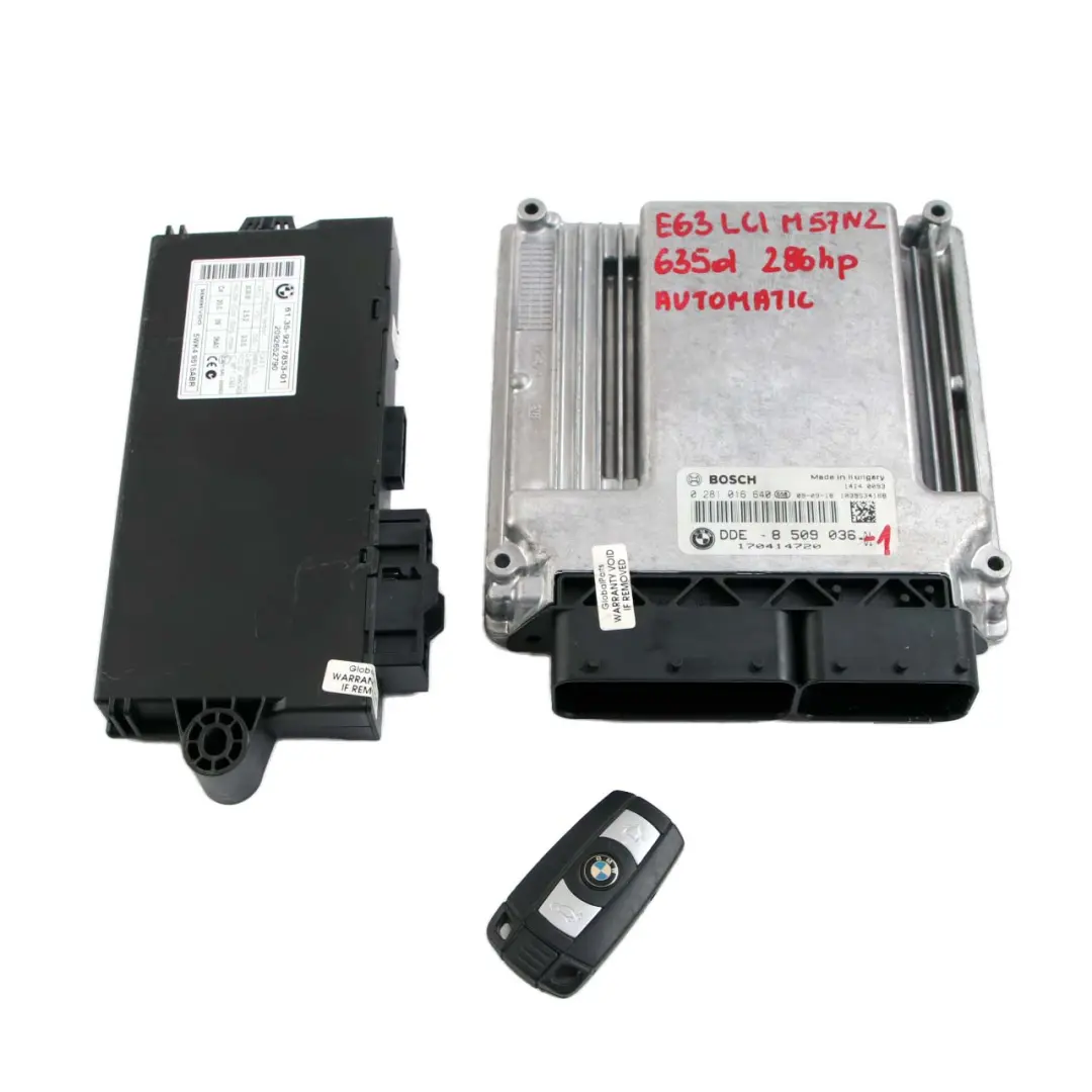 BMW E60 E63 LCI E90 335d 535d 635d M57N2 286HP Engine ECU DDE 8509036 CAS3 Key 