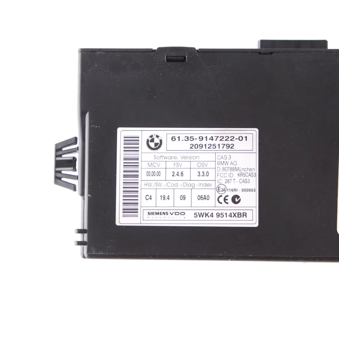 BMW X6 E71 35dX M57N2 286HP Engine ECU Unit DDE 8509036 CAS3 Key Automatic