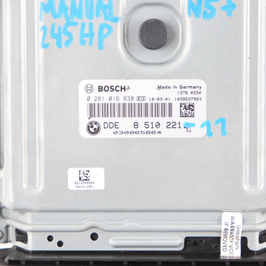 BMW E90 E91 LCI E92 330d Diesel N57 245HP ECU Engine Kit DDE 8510221 CAS3 + Keys