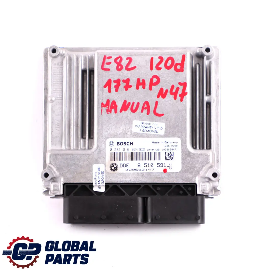 BMW E60 E87 E90 LCI 120d 320d 520d N47 Engine ECU Kit DDE 8510591 CAS3 + Key