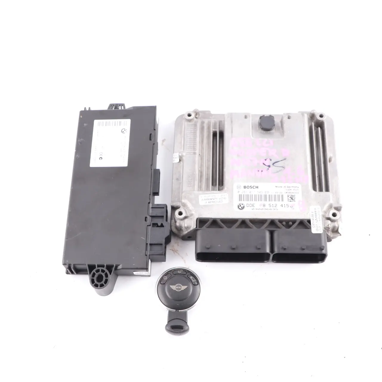 Mini Cooper D R55 R56 LCI N47N 112HP Diesel Engine ECU Kit DDE 8512415 CAS3 Key 