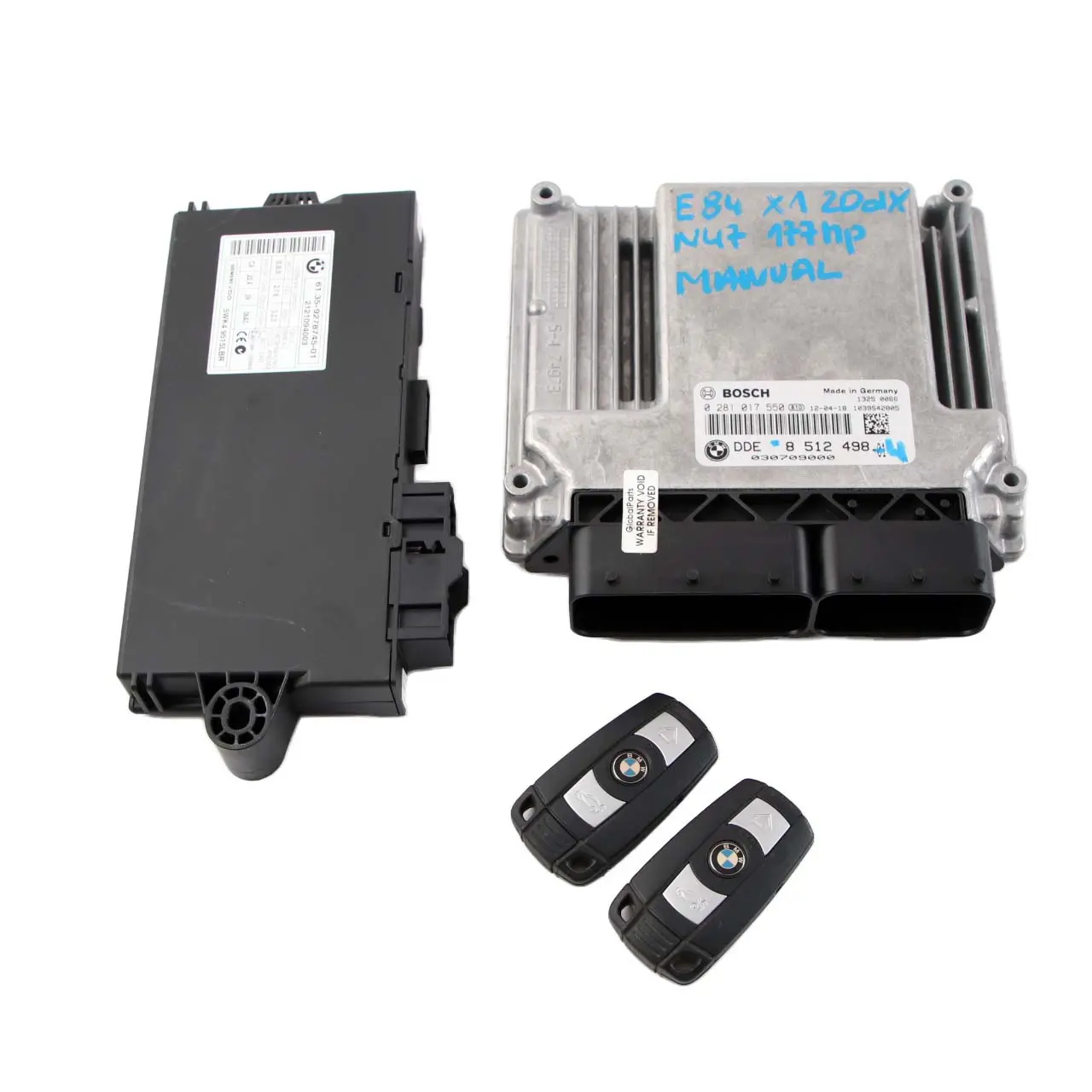 BMW E84 E90 LCI 20dX 320xd N47 177HP ECU Kit DDE 8512498 CAS3 + Keys Manual