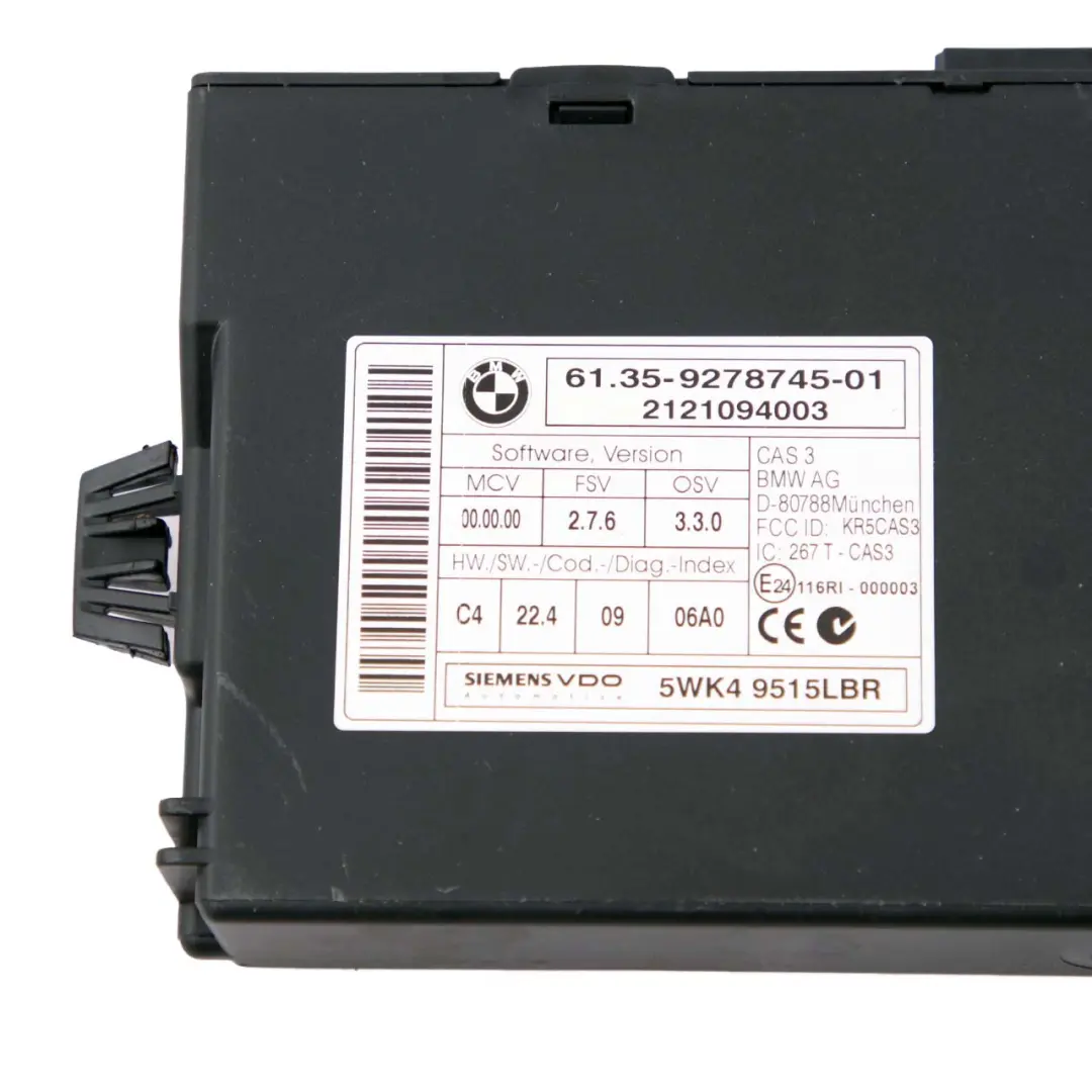 BMW E84 E90 LCI 20dX 320xd N47 177HP ECU Kit DDE 8512498 CAS3 + Keys Manual