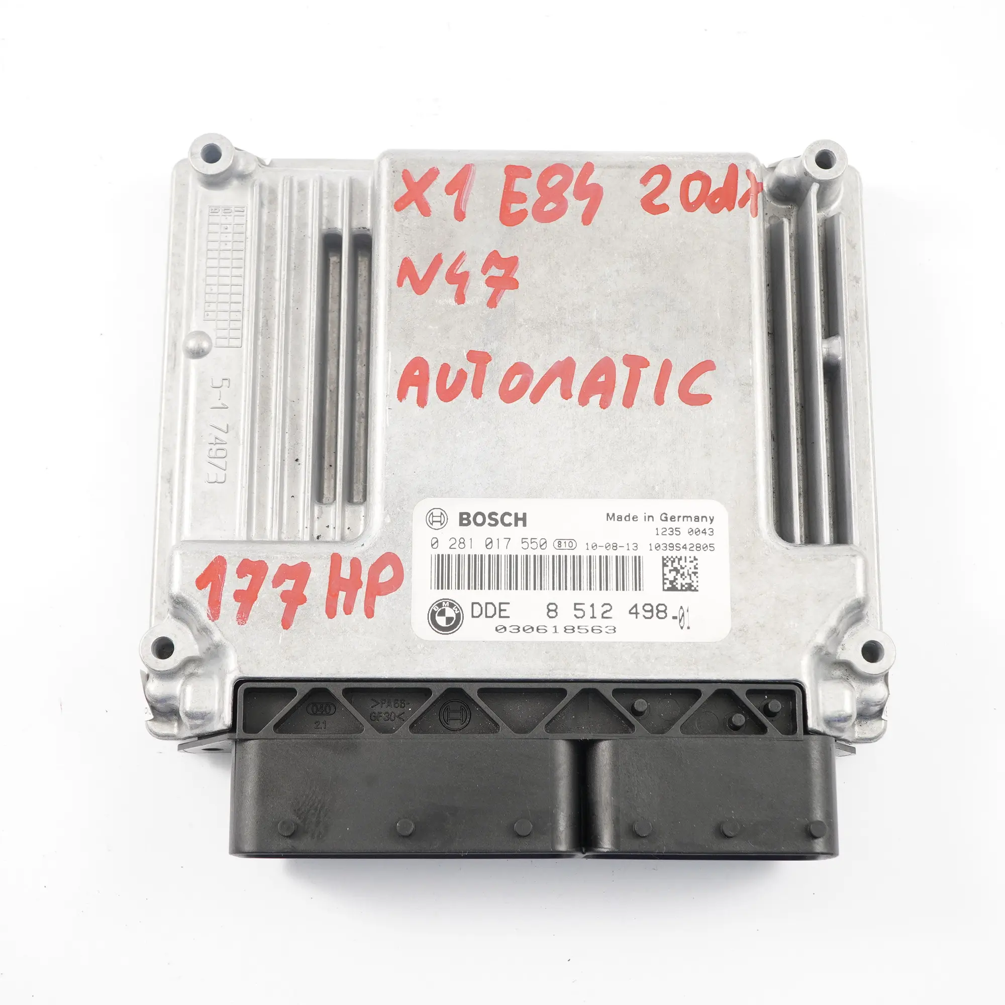 BMW E84 20dX N47 177HP Motor Steuergerät ECU DDE 8512498 Automatikgetriebe