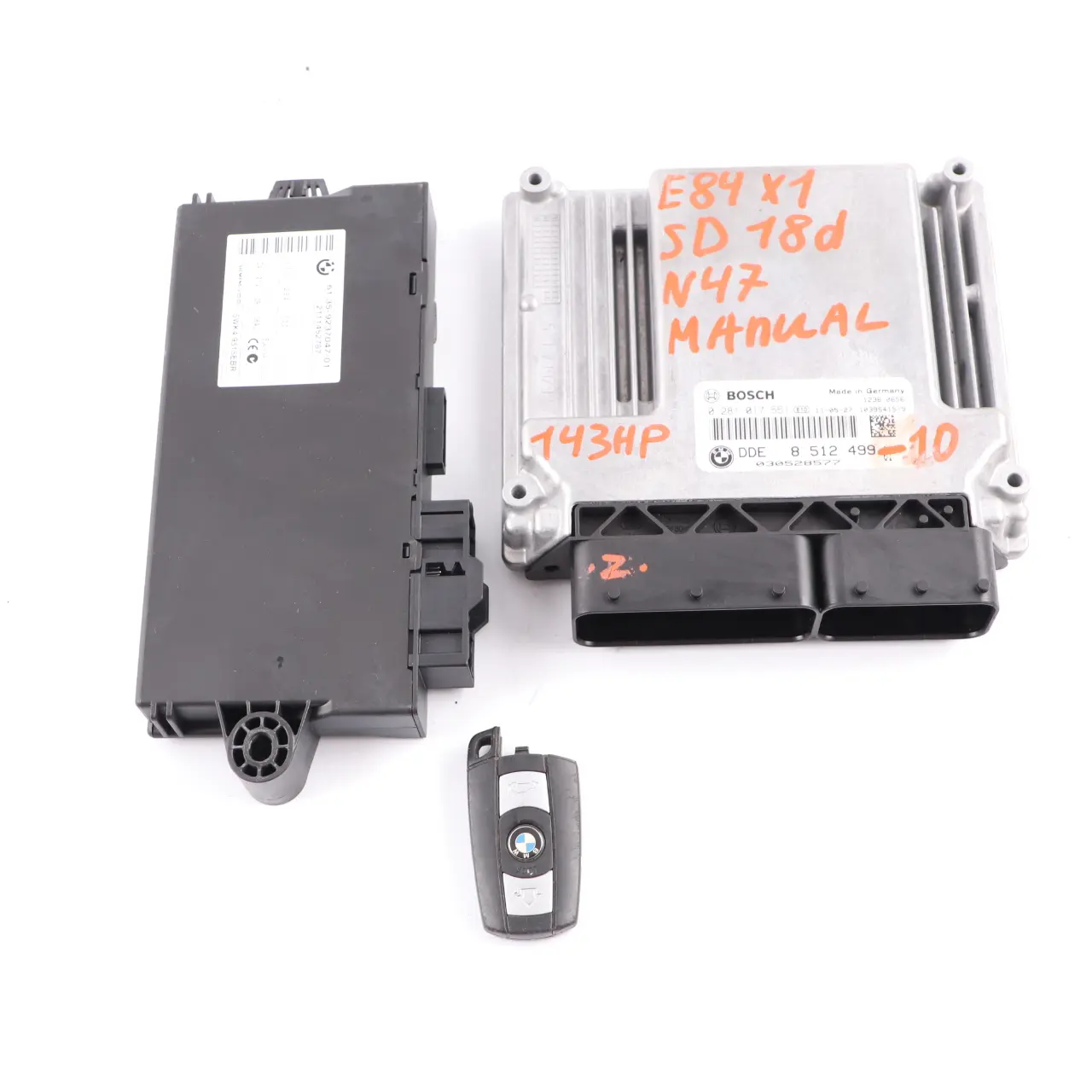 BMW X1 E84 18dX N47 ECU Sterownik Silnika Zestaw Klucz CAS3 Manual  8512499