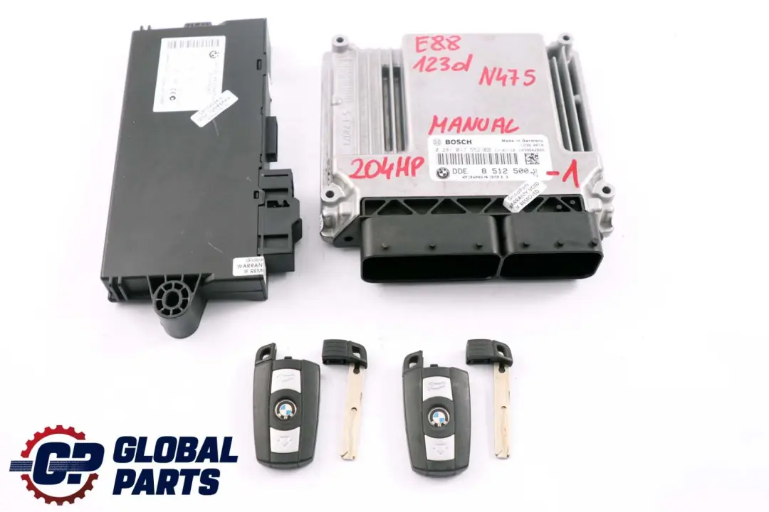 BMW E81 E82 E87 LCI E88 123d Engine N47S ECU Kit DDE 8512500 CAS3 + Keys Manual