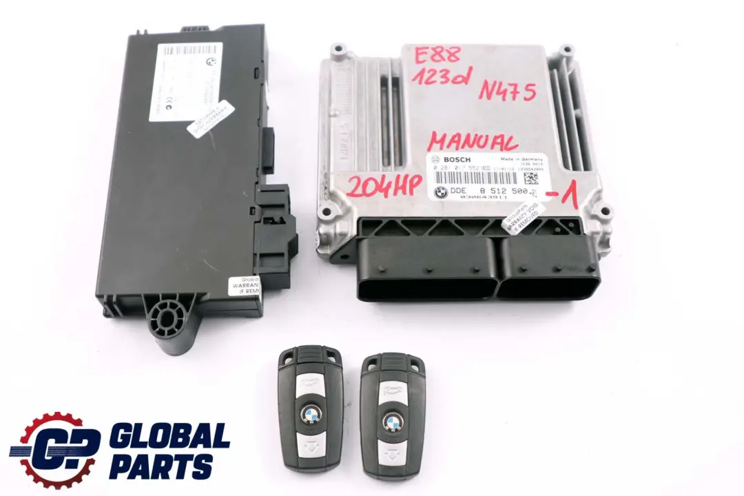 BMW E81 E82 E87 LCI E88 123d Engine N47S ECU Kit DDE 8512500 CAS3 + Keys Manual