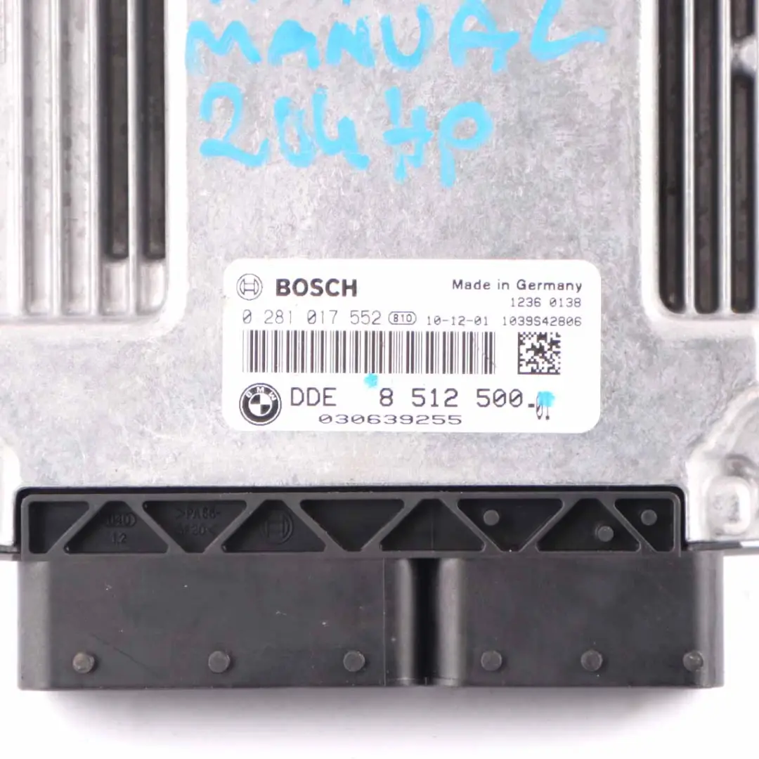 BMW E81 E82 E87 LCI E88 123d N47S 204HP Unidad de Motor ECU DDE 8512500 Manual