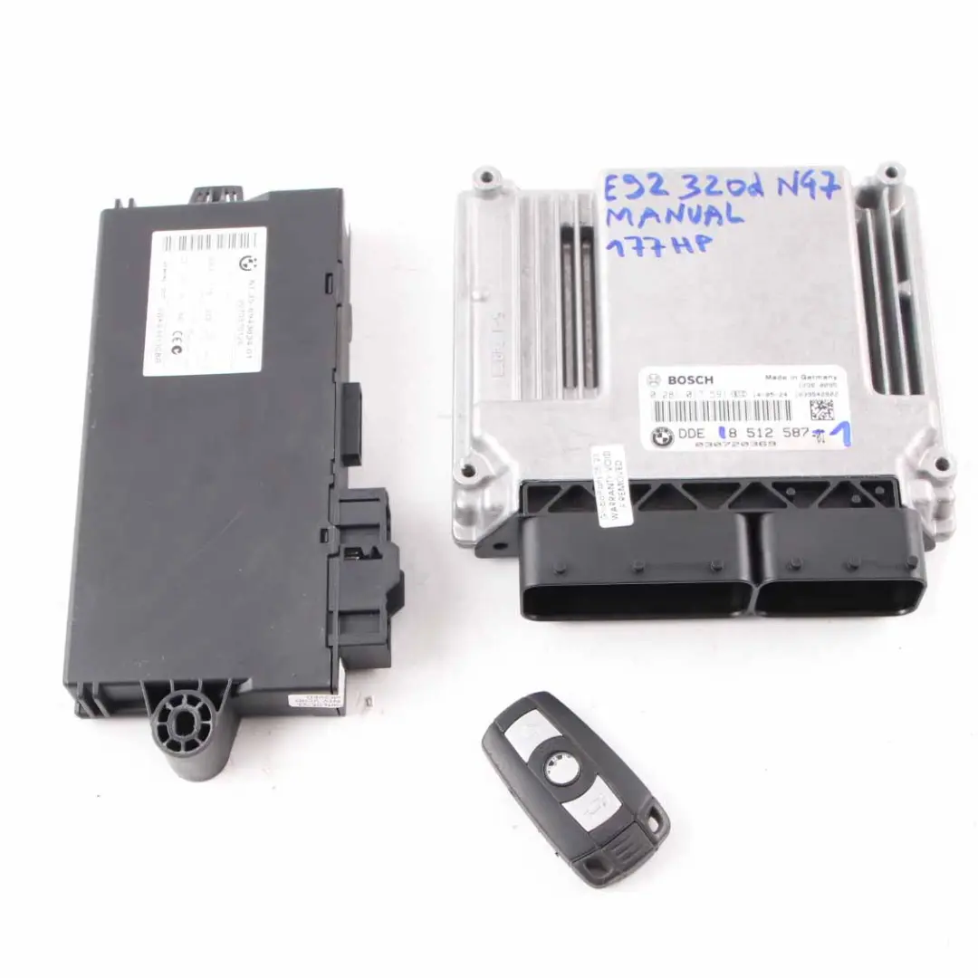 BMW E60 E61 LCI E90 320d 520d N47 177HP ECU KIT DDE 8512587 CAS3 + Key Manual