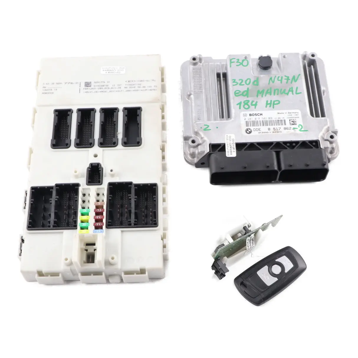 BMW F20 F30 F32 120d 320d 420d Diesel N47N 184HP ECU Kit DDE 8517862 + Key + FEM