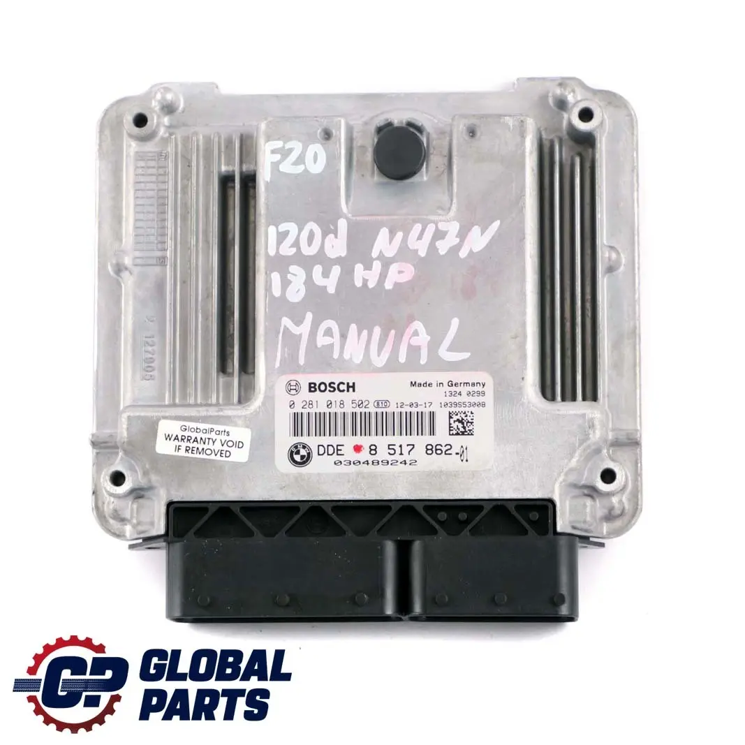 BMW F10 F20 F30 F32 Engine Control Unit Diesel N47N ECU DDE 8517862 Manual