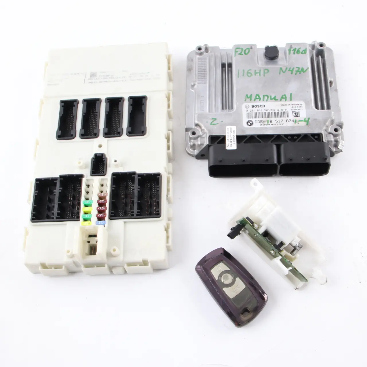 BMW F20 F21 116d N47N 116HP ECU Kit DDE 8517874 + Key + FEM + Lock Manual