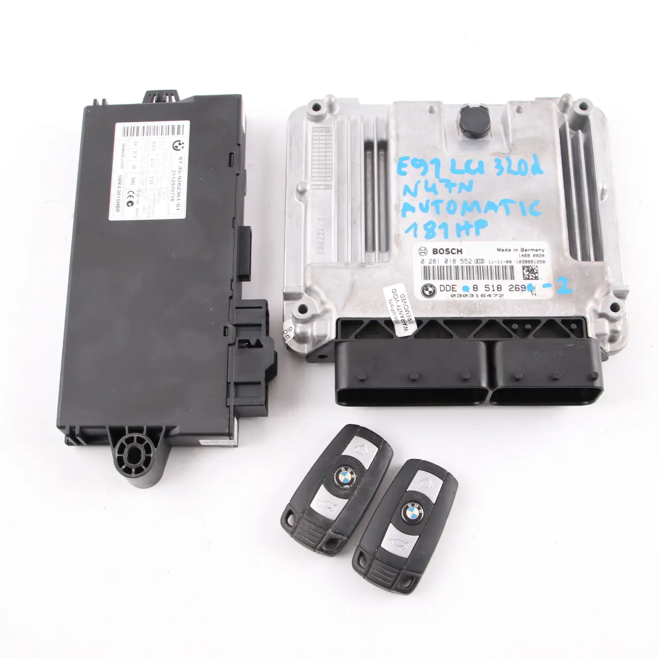 BMW E90 E91 LCI N47N 320d 184HP ECU Engine KIT DDE 8518269 CAS 3 Keys Automatic