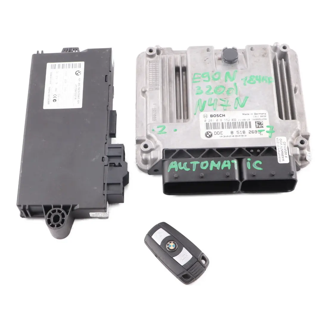 BMW E90 E91 LCI N47N 320d 184HP Engine ECU KIT DDE 8518269 CAS3 Key Automatic