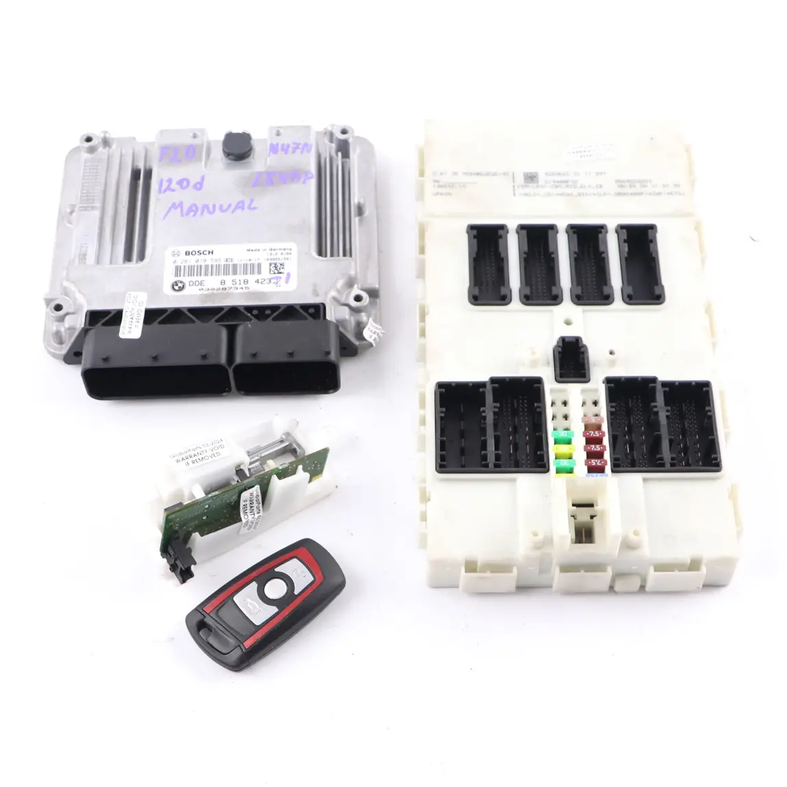 BMW F20 F30 120d 320d N47N 184HP Engine Unit ECU Kit DDE 8518423 FEM Key Manual