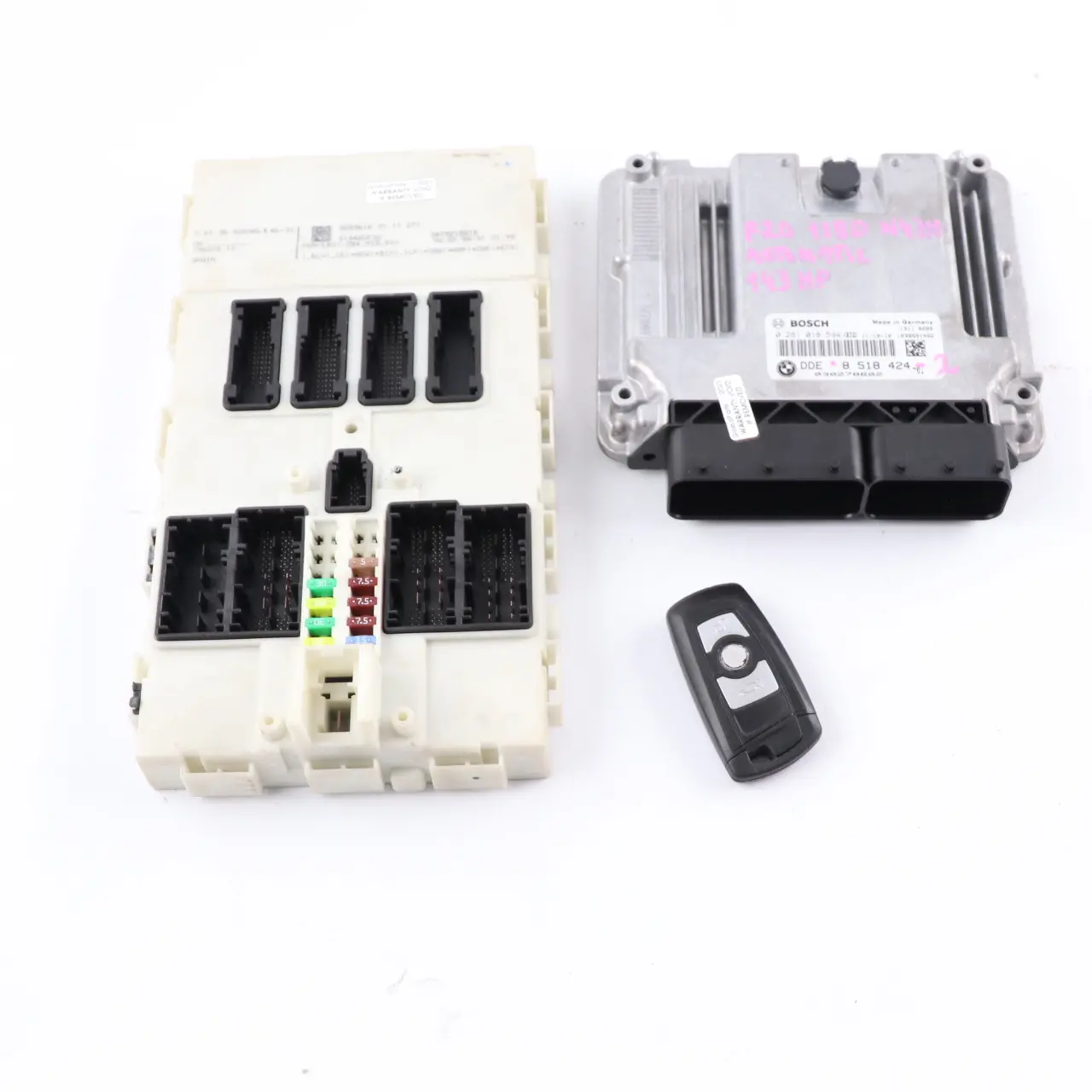 BMW F20 F30 118d 318d N47N 143HP Engine ECU Kit DDE 8518424 + FEM + Key Manual