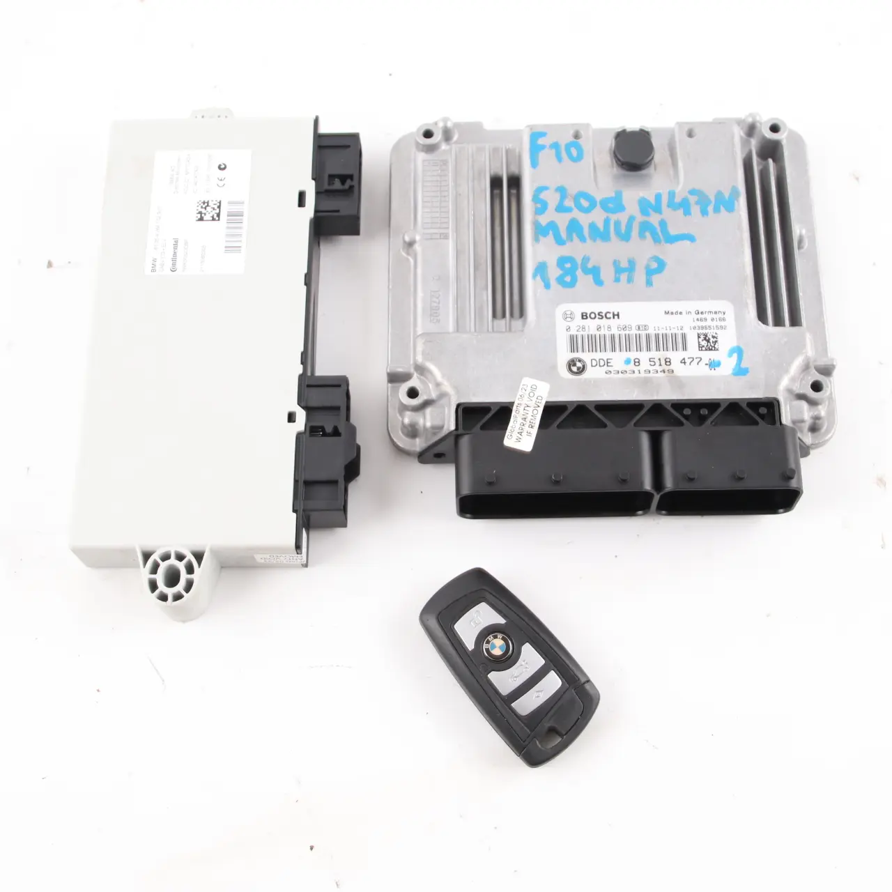 BMW F10 520d 184HP N47N Engine Unit ECU Kit DDE 8518477 + Key + CAS4 Manual