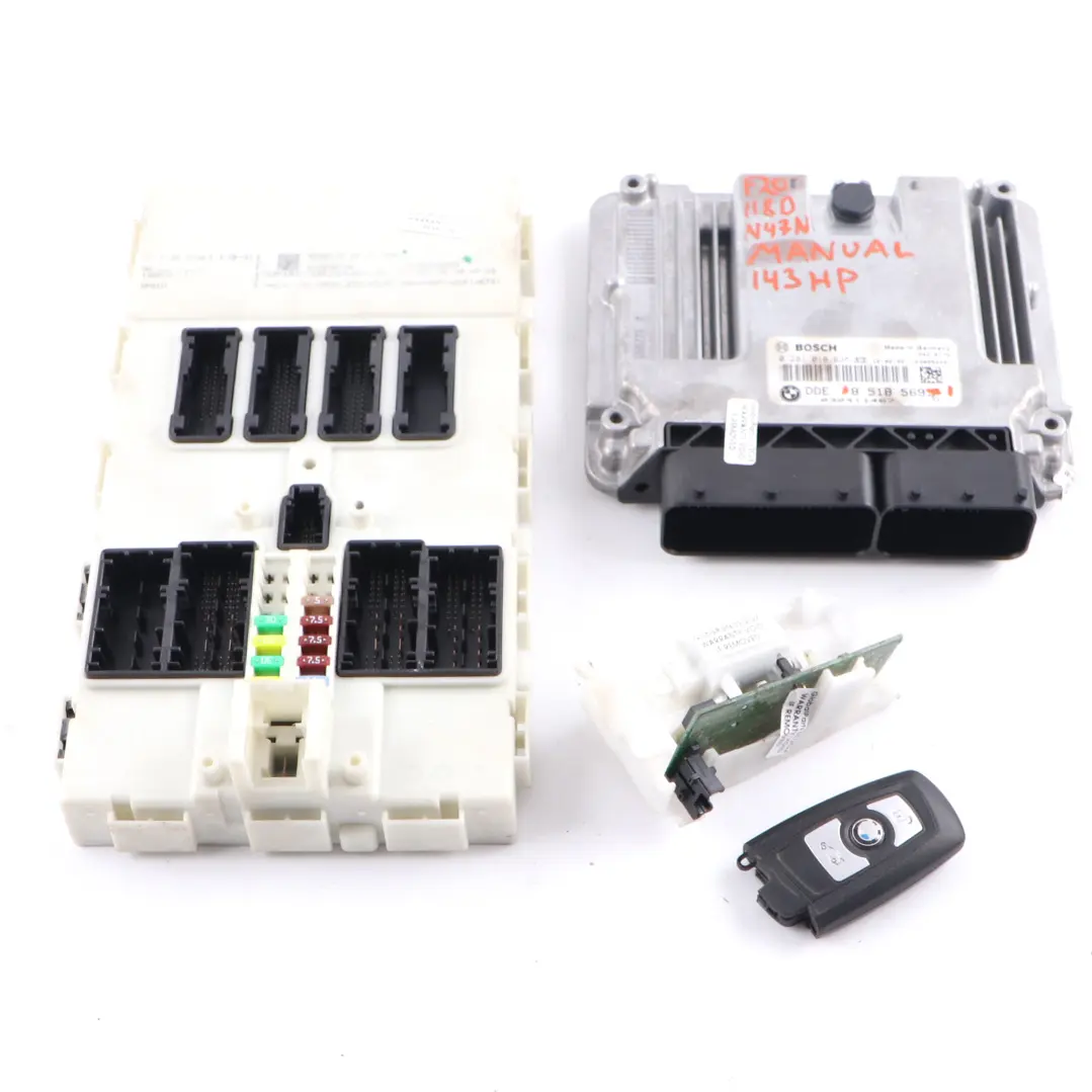 BMW F20 F21 F30 F31 118d 318d N47N ECU Kit DDE 8518569 Key + FEM Manual