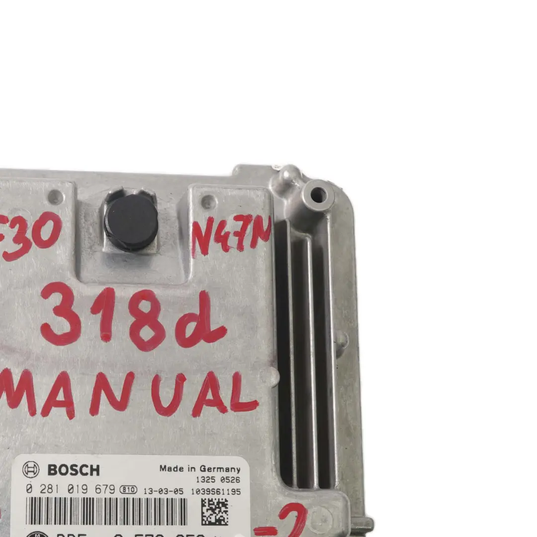 BMW F20 F30 118d 318d N47N 143HP Unidad Control del Motor ECU DDE 8573258 Manual