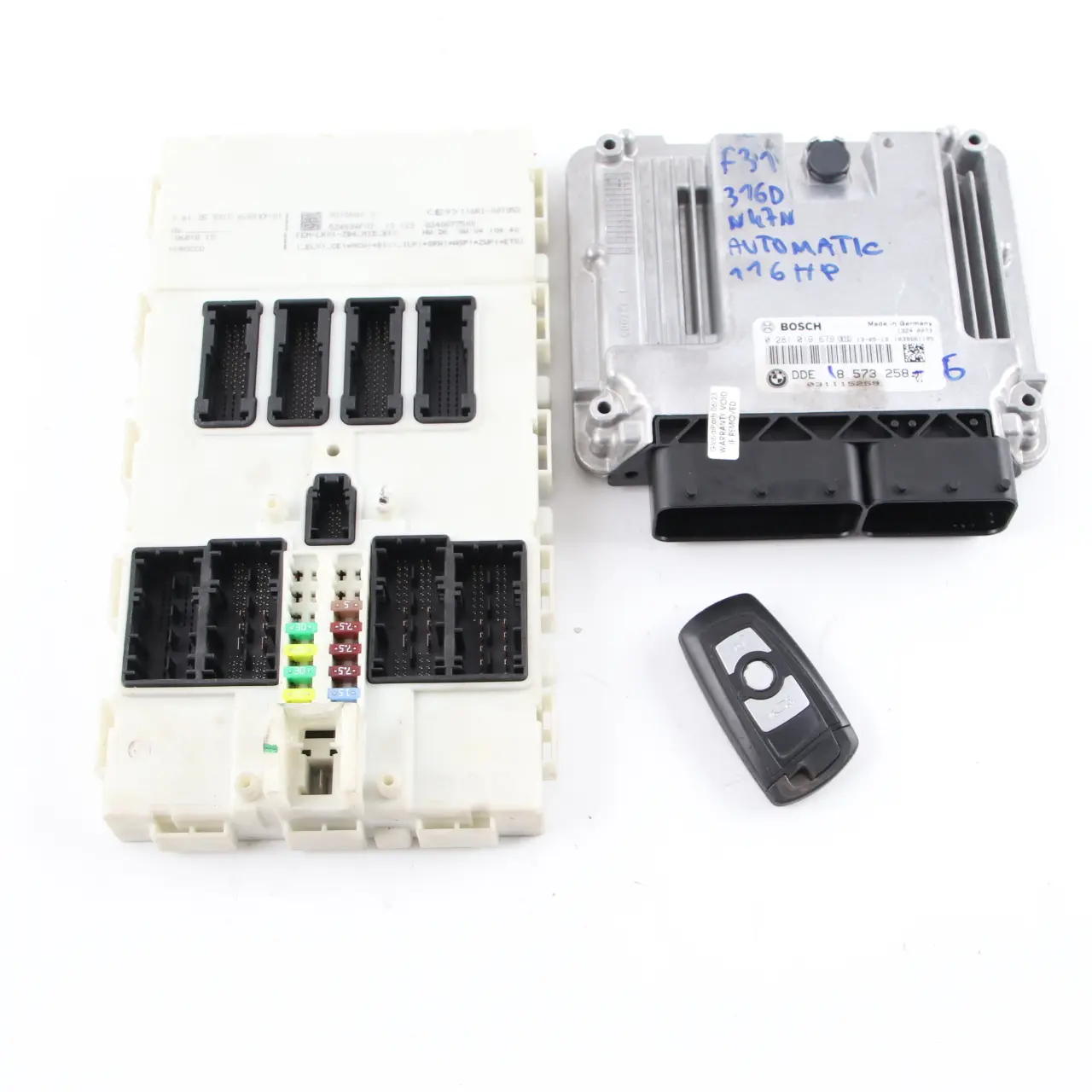 BMW F20 F21 F30 116d 316d N47N 116HP ECU Kit DDE 8573258 + Key + FEM Automatic