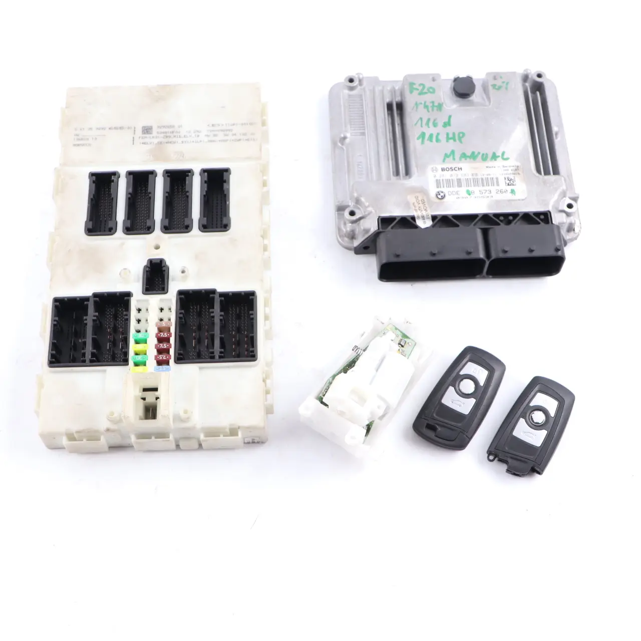 BMW F20 F21 116d Diesel N47N 116HP ECU Kit DDE 8573260 + Keys + FEM Manual