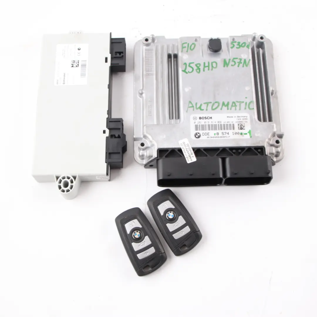 BMW F10 530d N57N 258HP Engine Control ECU Kit DDE 8516753 CAS4 Keys Automatic