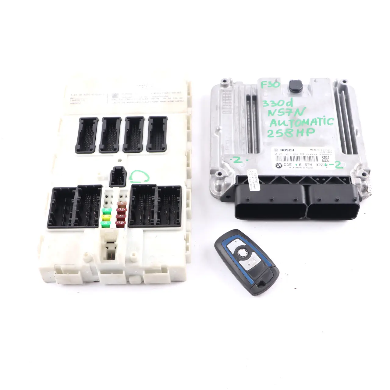 BMW F30 F32 330d 430d N57N Engine Control Unit ECU Kit DDE 8574372 Key FEM 