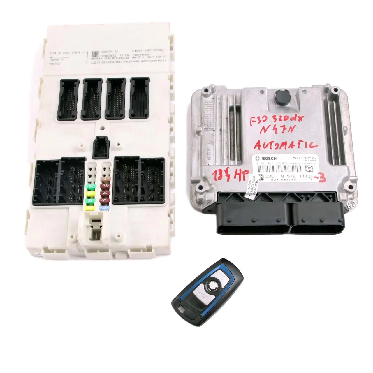 BMW F20 F30 F32 120dX 320dX 420dX Diesel N47N 184HP ECU Kit DDE 8576333 Key FEM