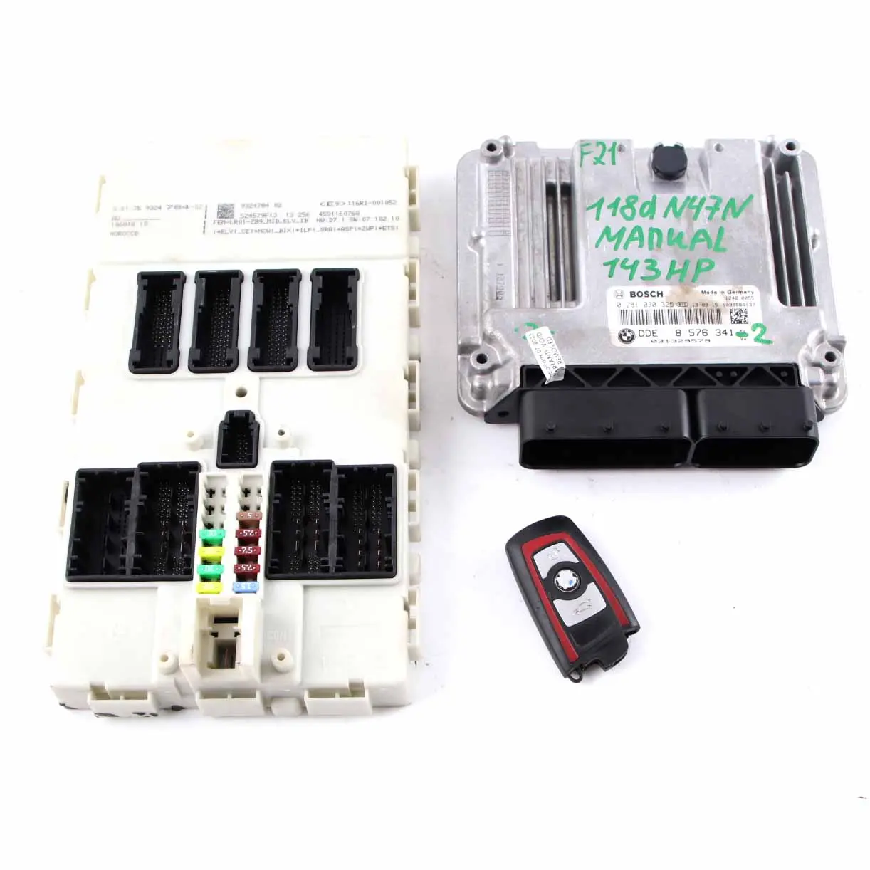 BMW F20 F21 F30 F31 118d 318d 143HP N47N ECU Kit DDE 8576341 Key FEM