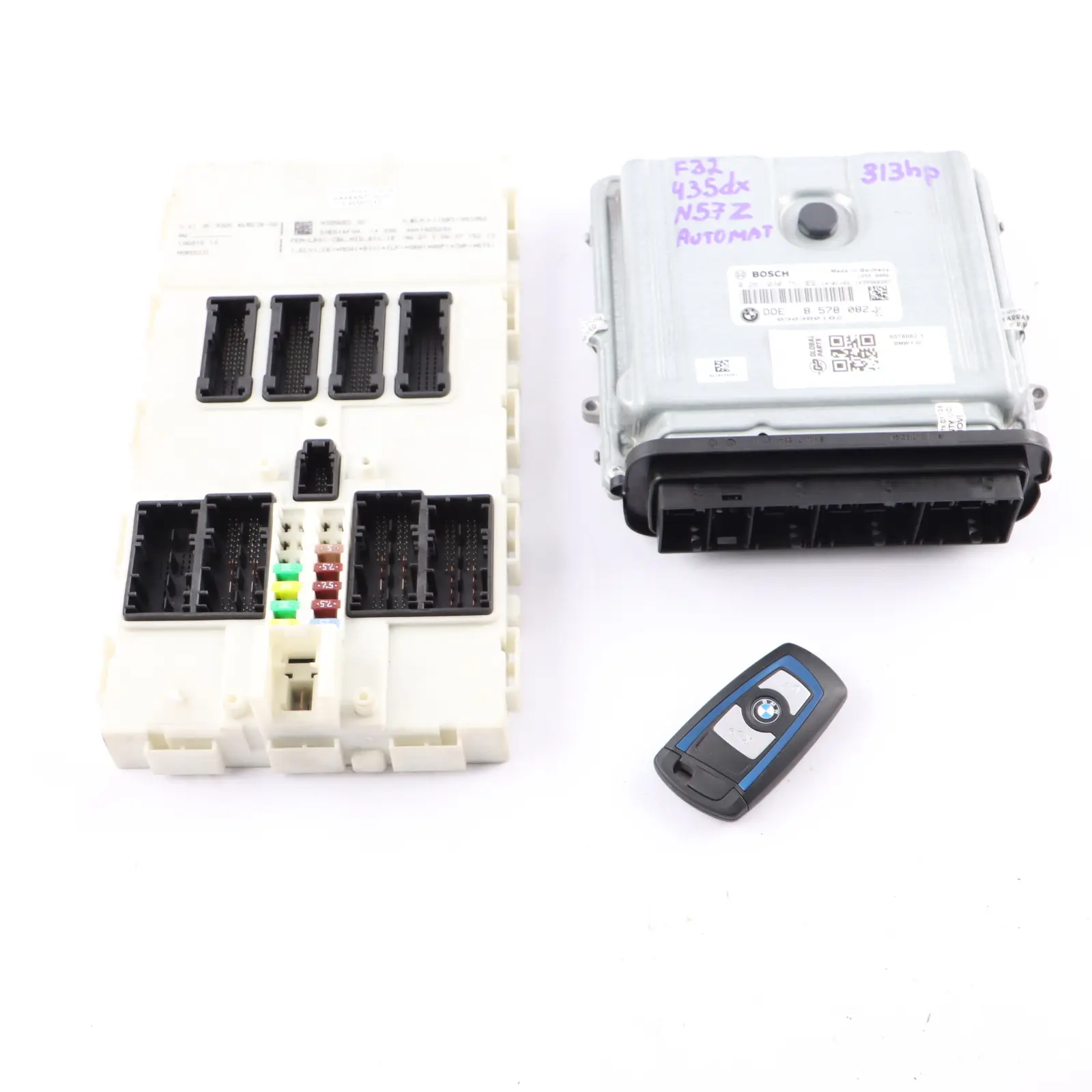 BMW F30 335dX F32 F36 435dX N57Z 313HP Engine Unit ECU Kit DDE 8578082 Key FEM