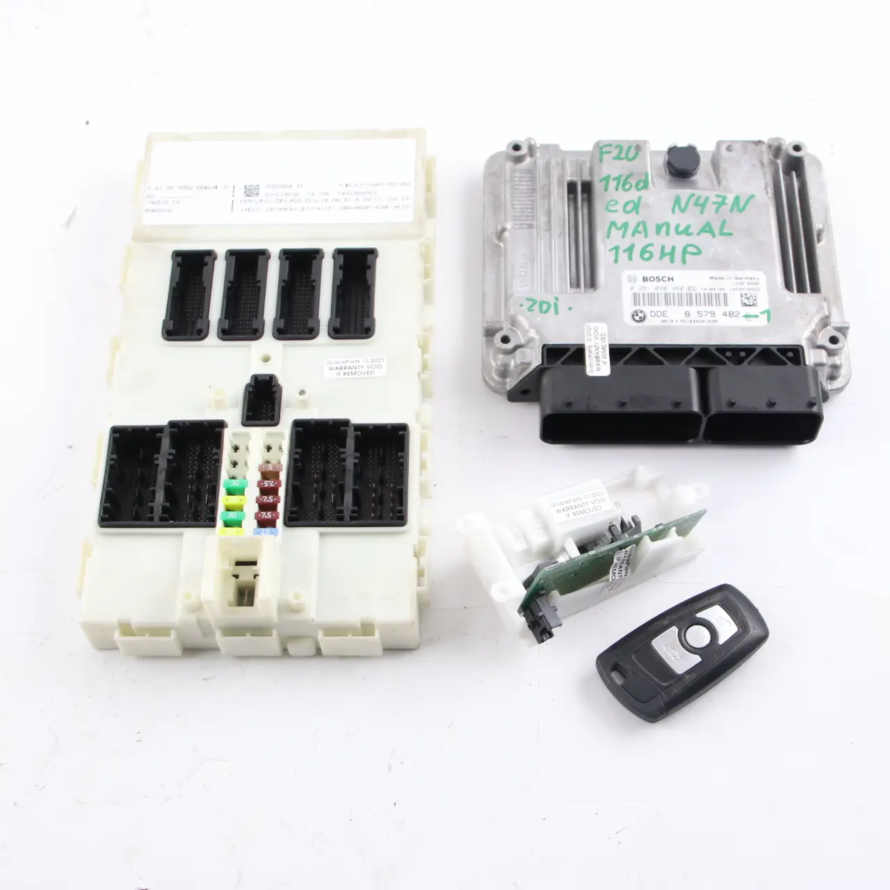 BMW F20 F21 116d ed Diesel N47N 116HP ECU Kit DDE 8579482 + Key + FEM Manual