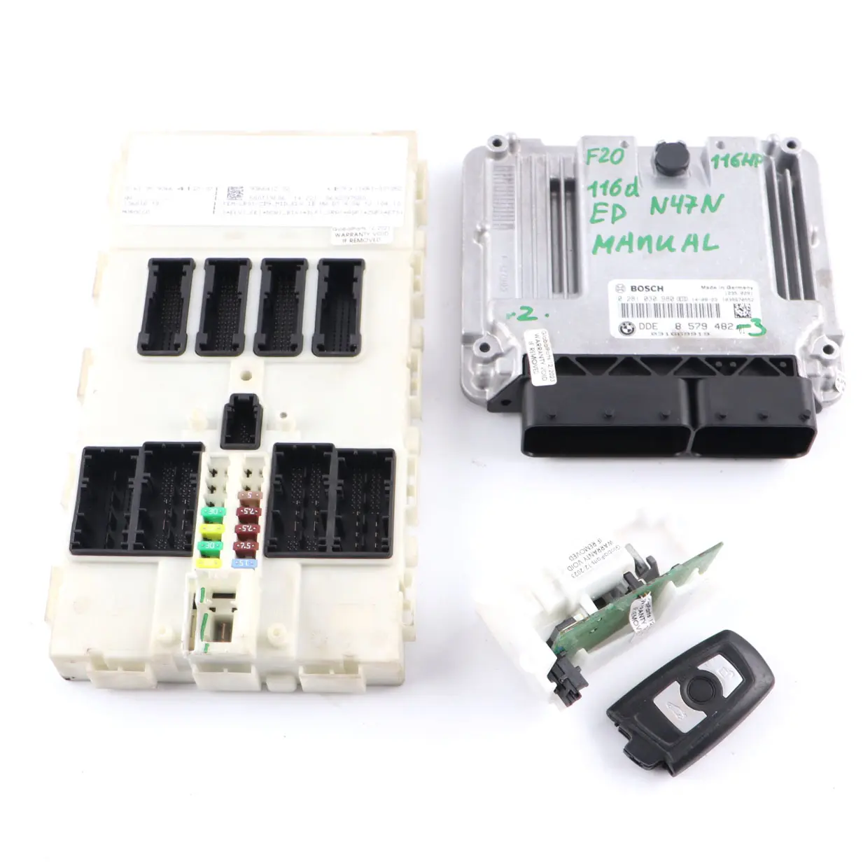 BMW F20 F21 116d ed Diesel N47N 116HP Engine ECU Kit DDE 8579482 Key FEM Manual