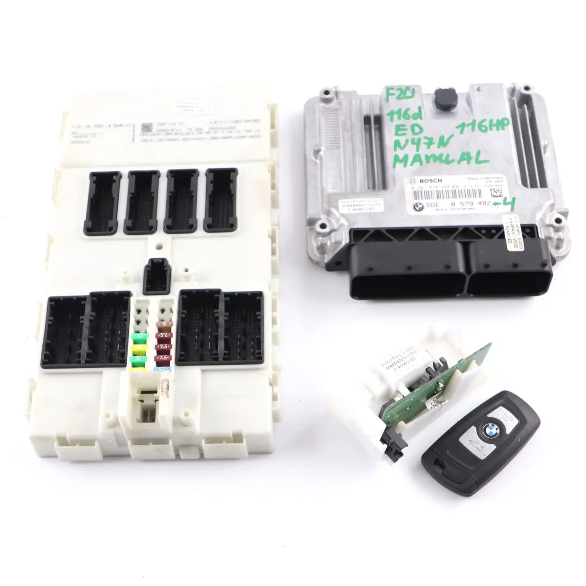 BMW F20 F21 116d ed Diesel N47N 116HP ECU Kit DDE 8579482 + Key + FEM Manual