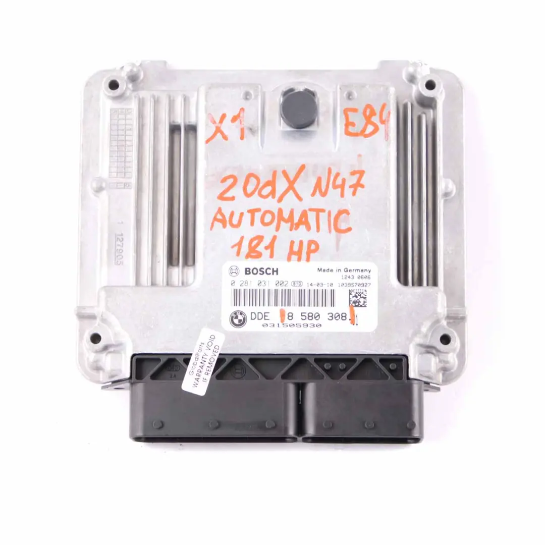 BMW X1 E84 20dX Diesel N47N Engine Control Unit ECU Kit DDE 8580308 CAS3 Key